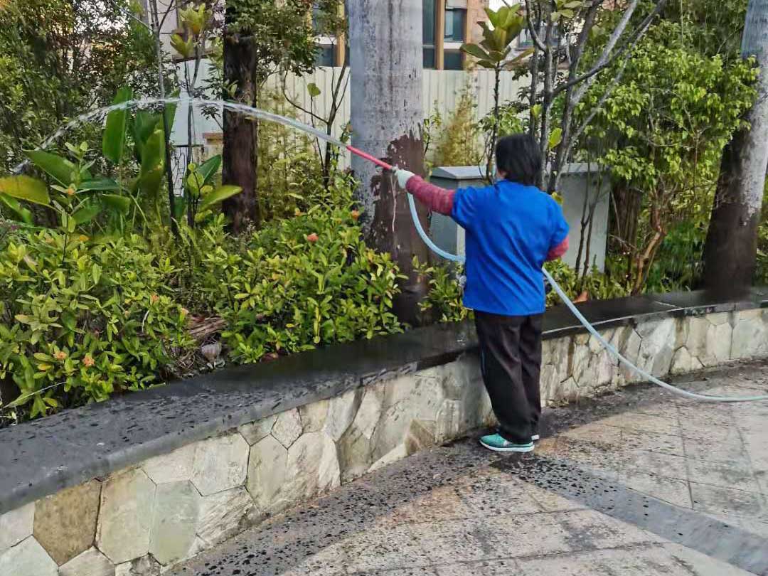 小區綠化養護澆返青水